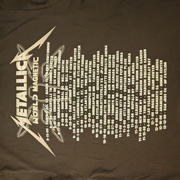 Metallica World Magnetic  Tour Shirt 2008 - Picture 2 of 3